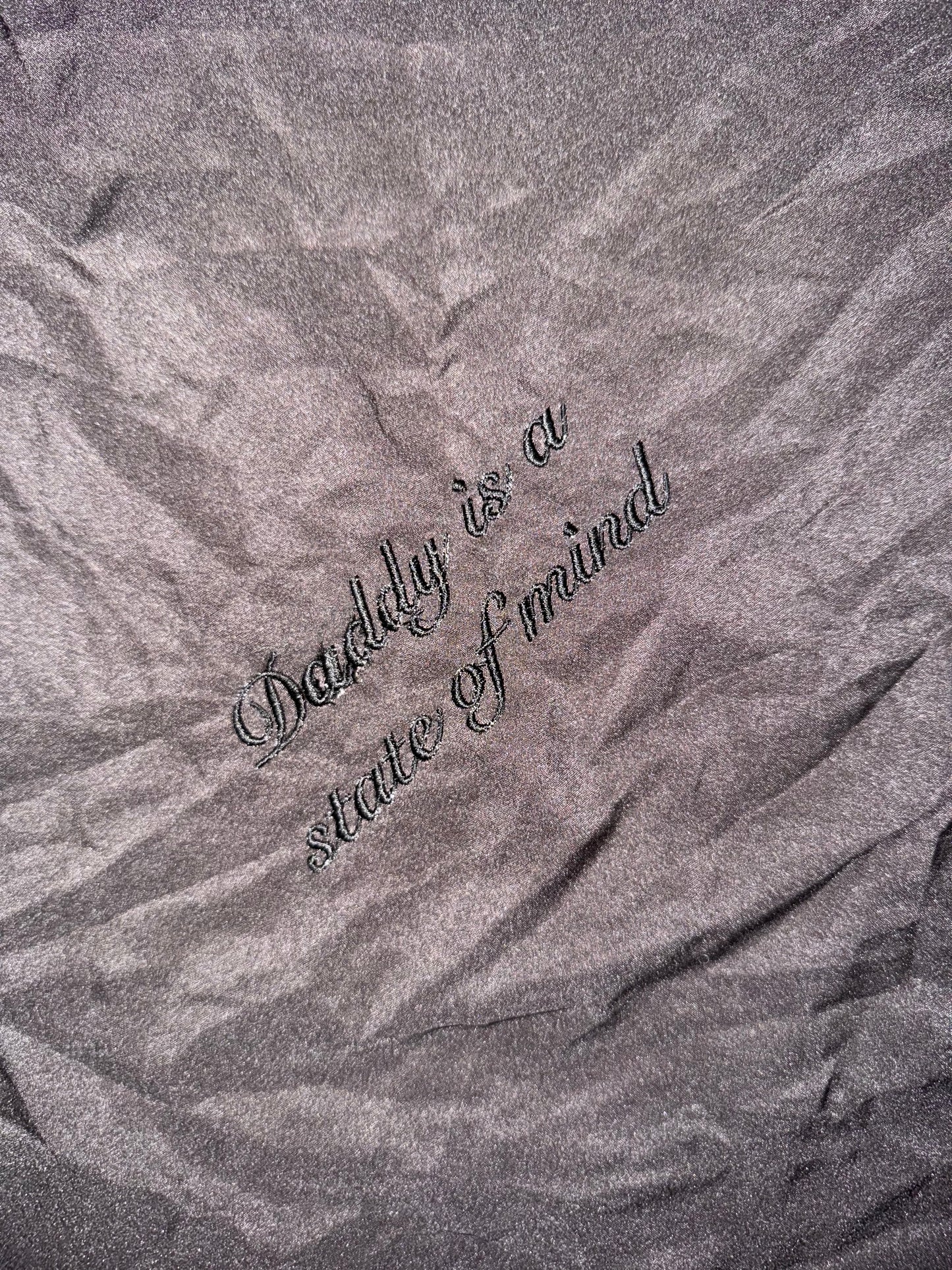 DADDY IS A STATE OF MIND besticktes Tuch Vintage