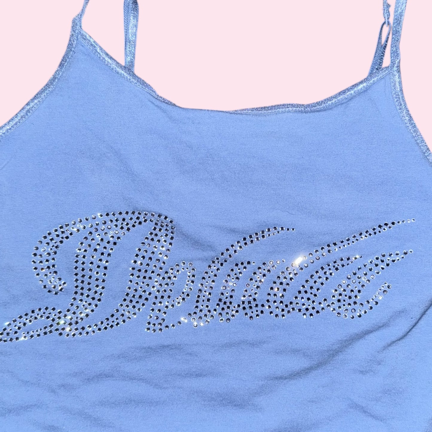 DELULU Vintage Second Hand Top hellblau