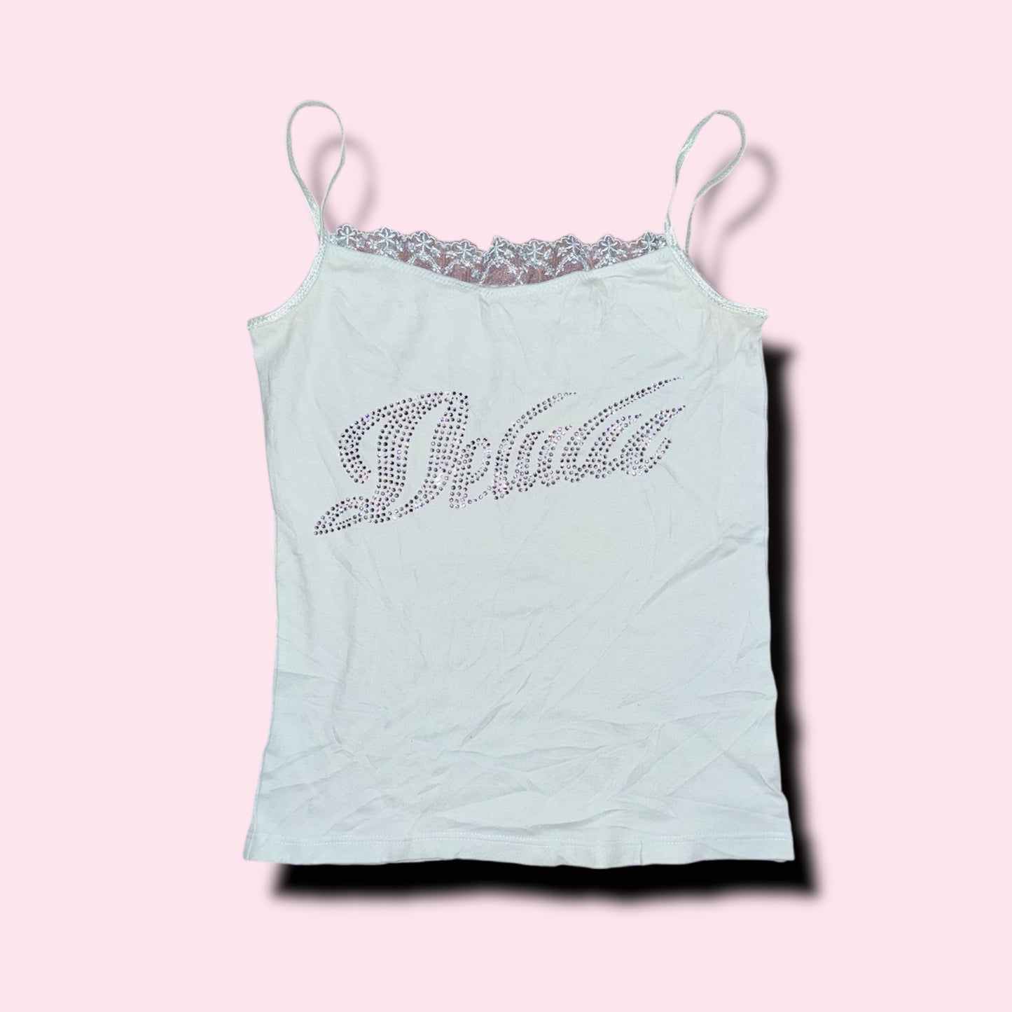 DELULU Vintage Second Hand Top pastellblau