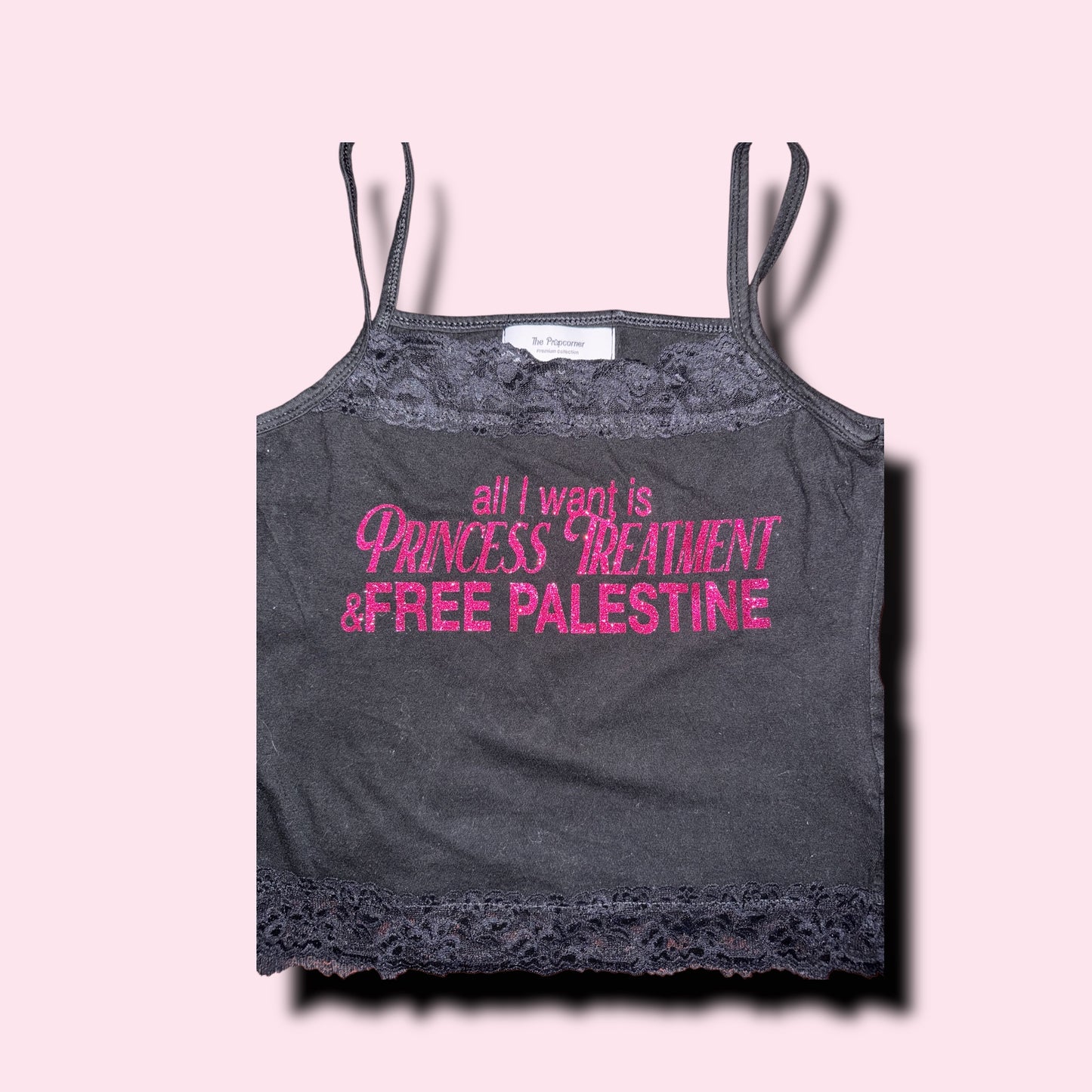 PRINCESS TREATMENT Vintage Second Hand Top schwarz