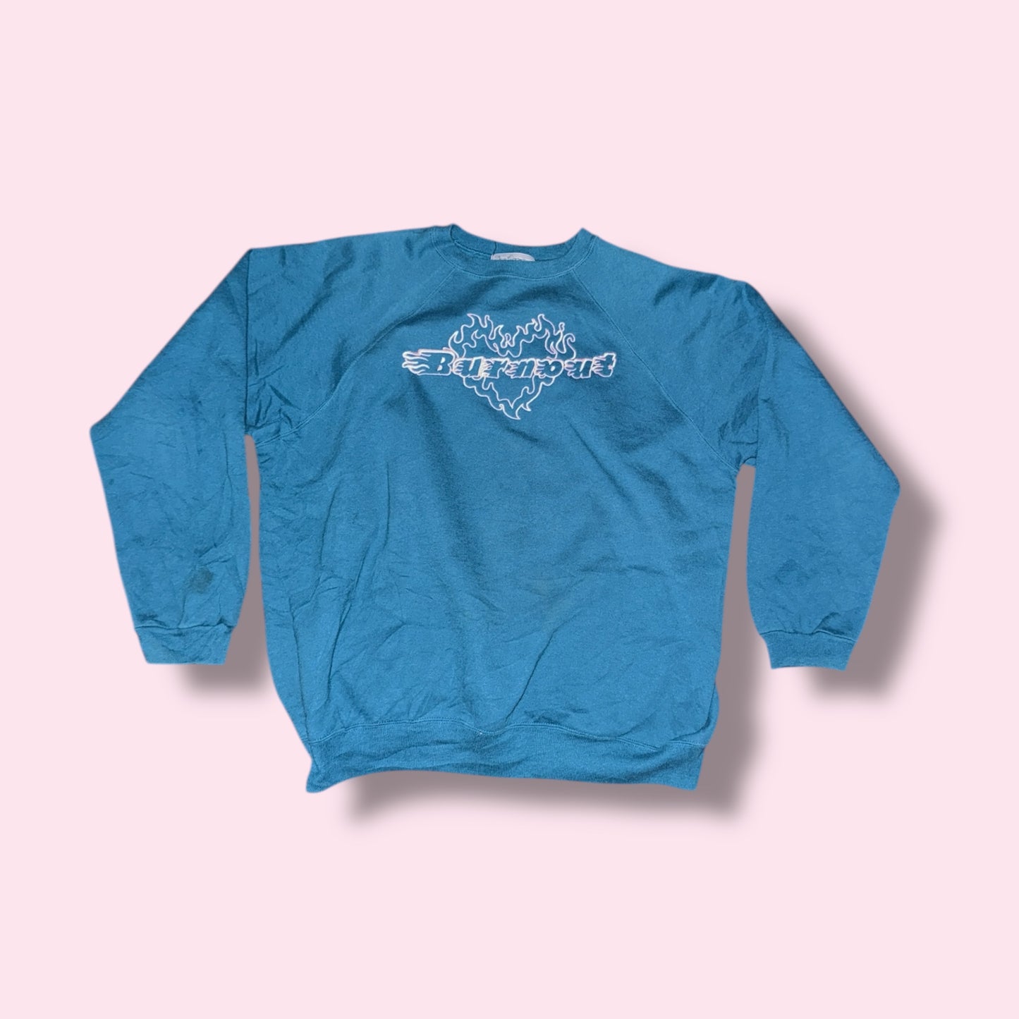 Burnout Second Hand Sweater Grün/Türkis