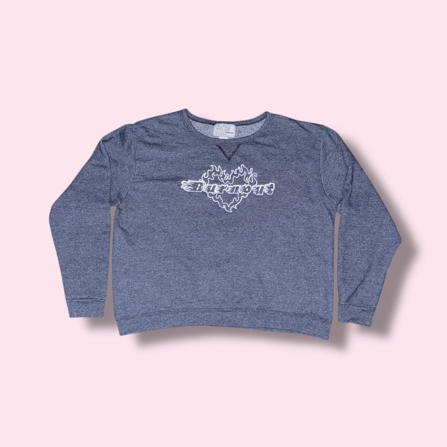 Burnout Second Hand Sweater Dunkelblau