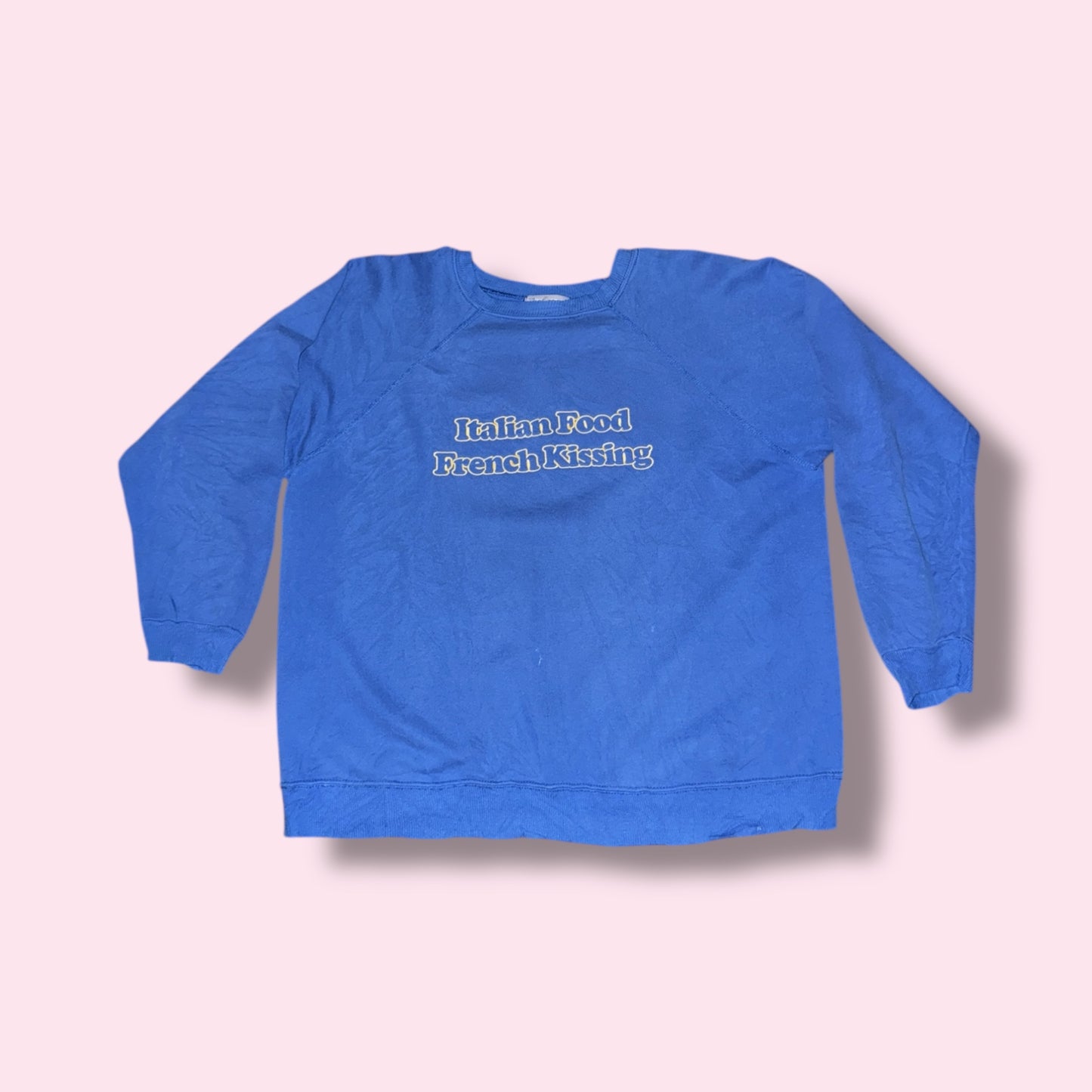 ITALIEN FOOD FRENCH KISSING Second Hand Sweater Blau