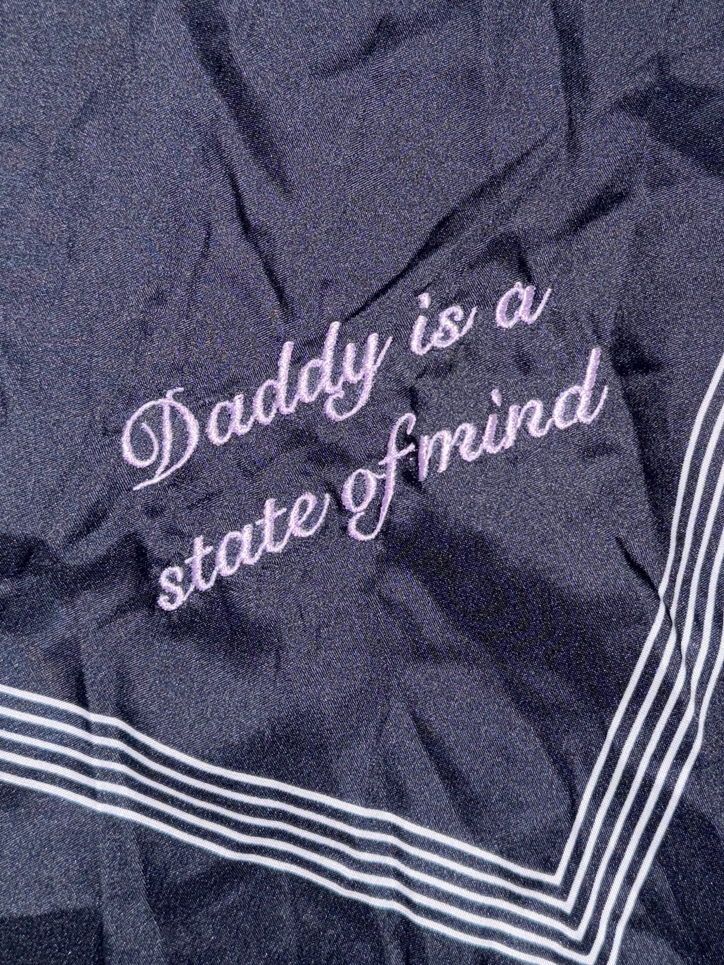 DADDY IS A STATE OF MIND besticktes Tuch Vintage