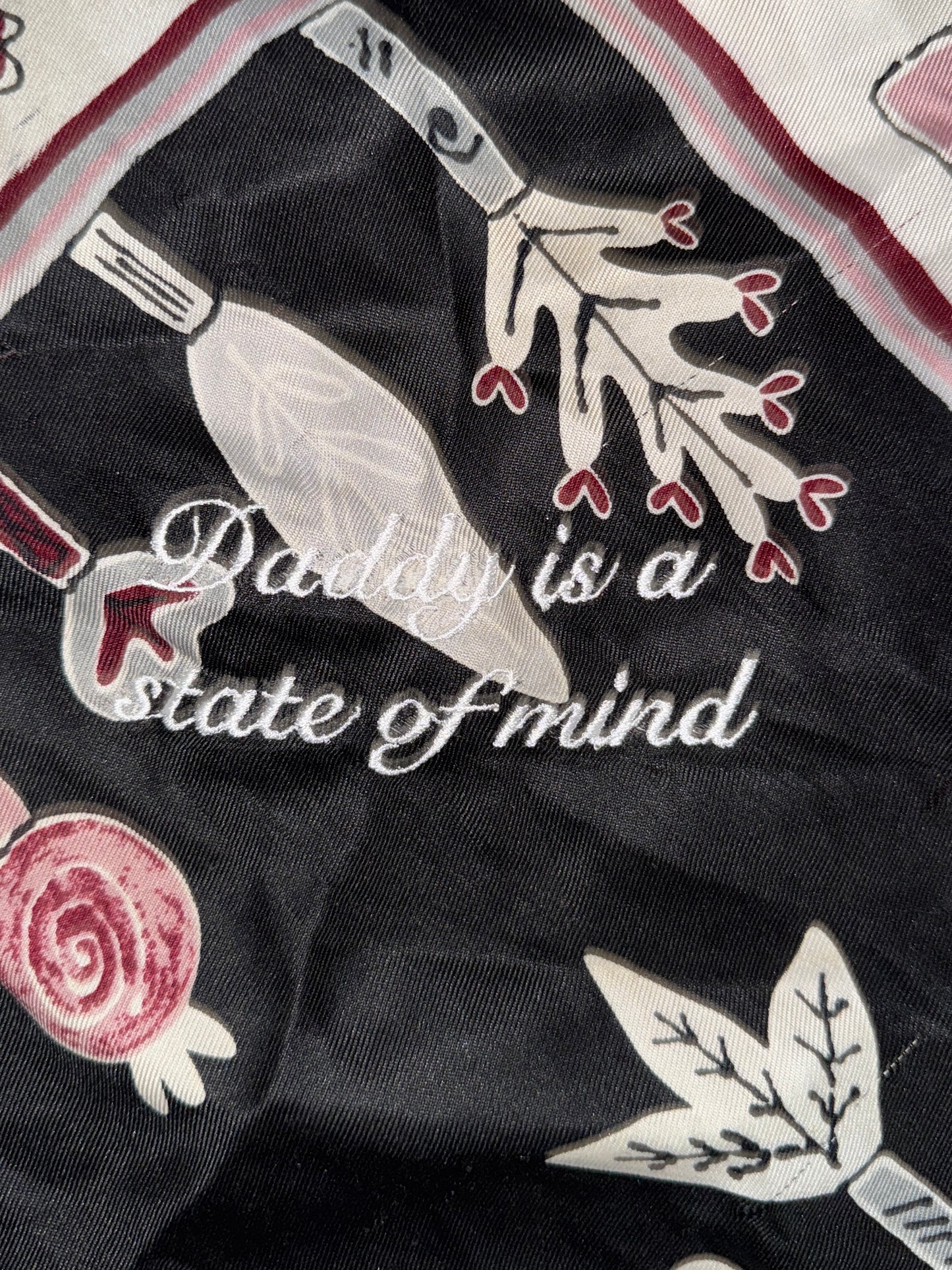 DADDY IS A STATE OF MIND besticktes Tuch Vintage