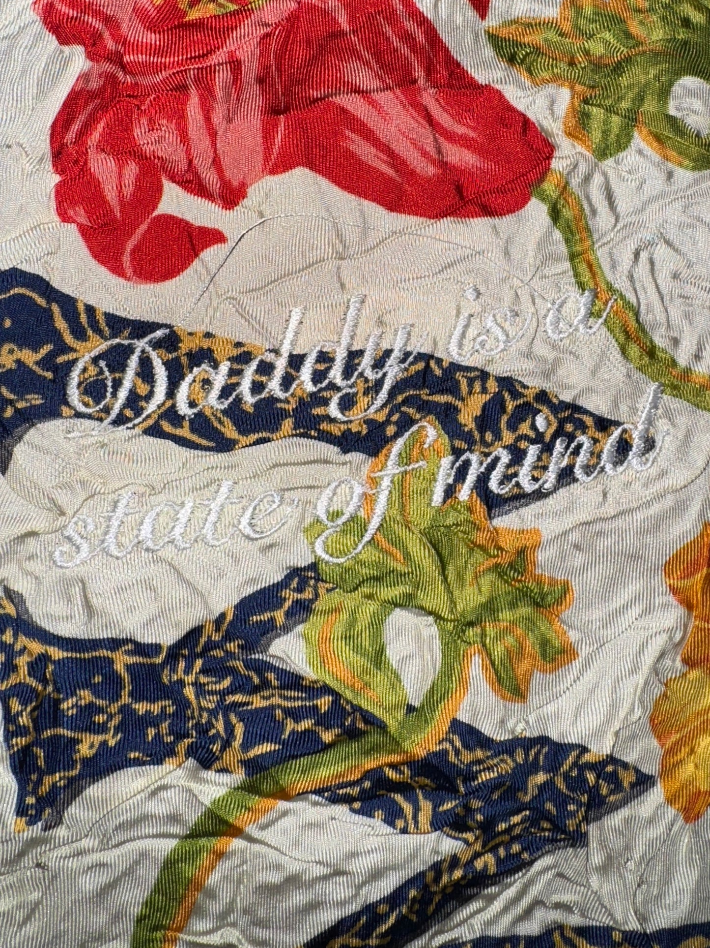 DADDY IS A STATE OF MIND besticktes Tuch Vintage