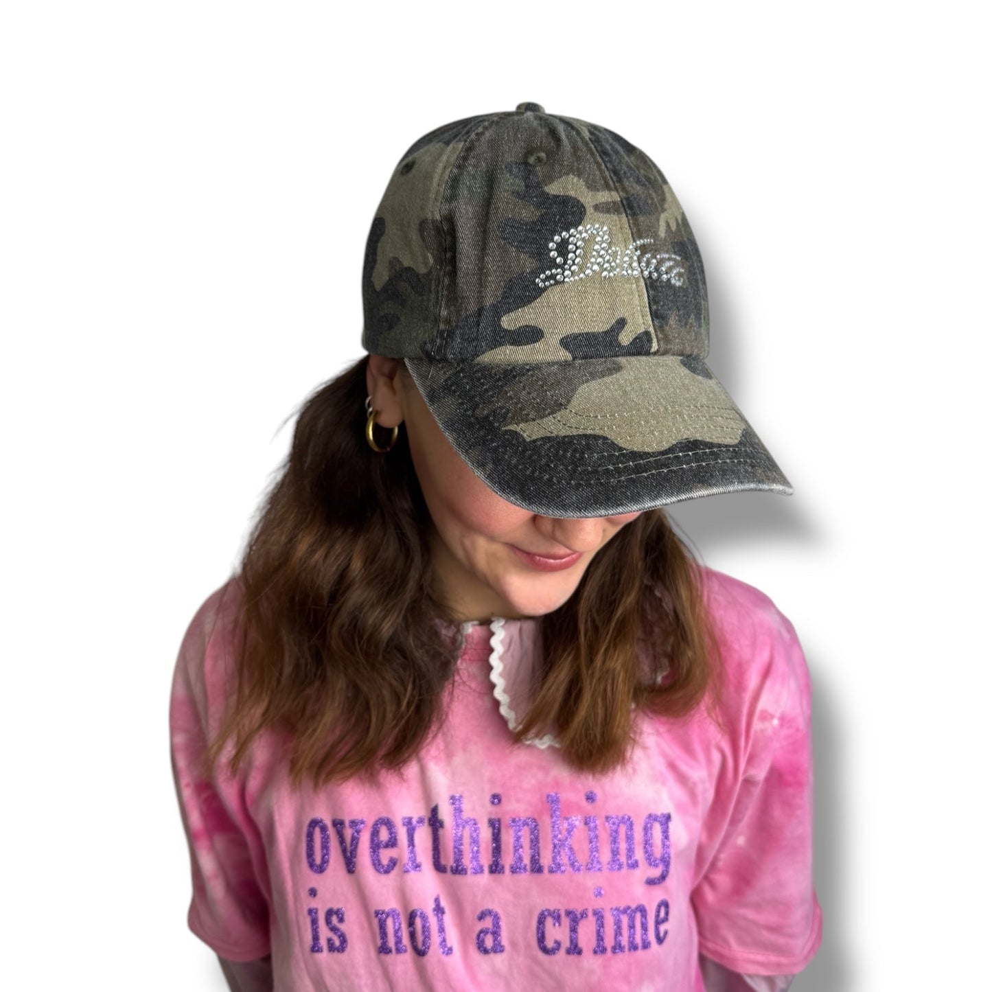 DELULU strass cap / camouflage