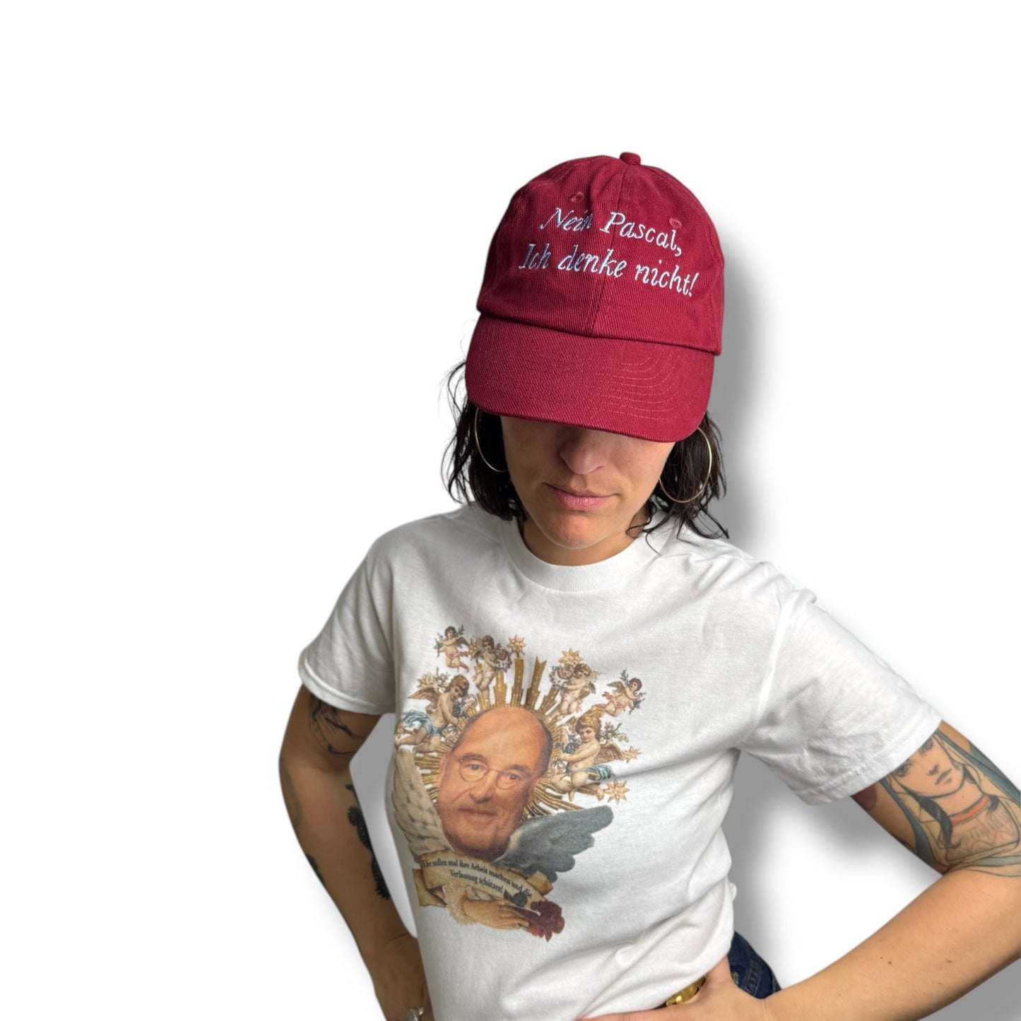 NEIN PASCAL ICH DENKE NICHT cap / dark red