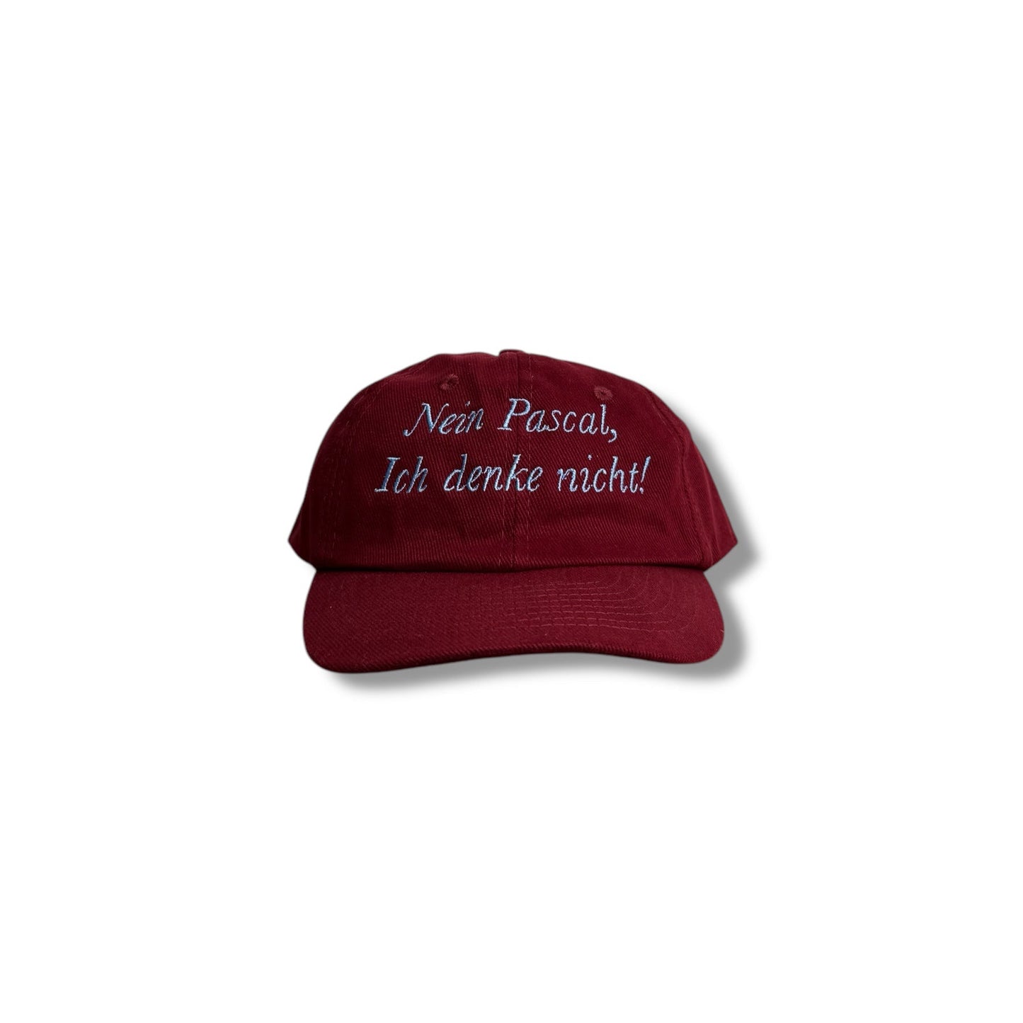 NEIN PASCAL ICH DENKE NICHT cap / dark red