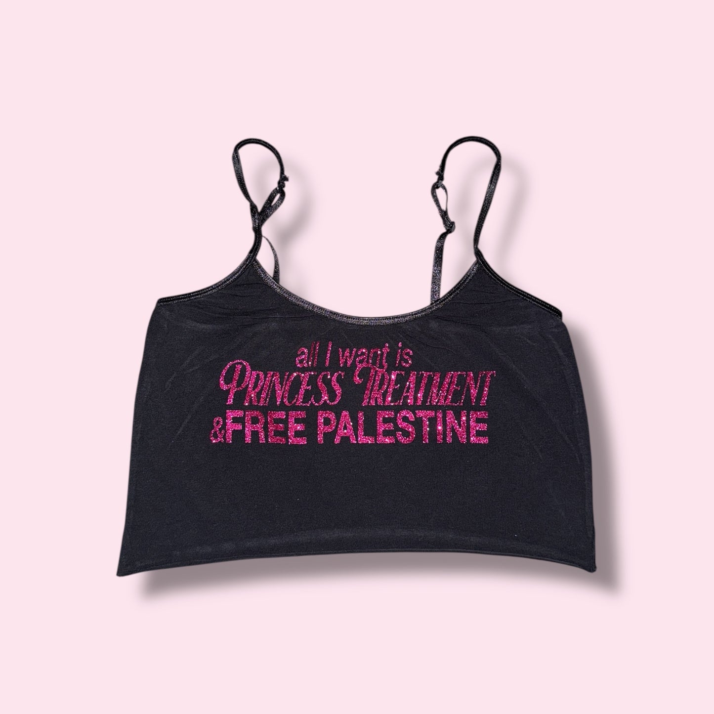 PRINCESS TREATMENT Vintage Second Hand Top schwarz