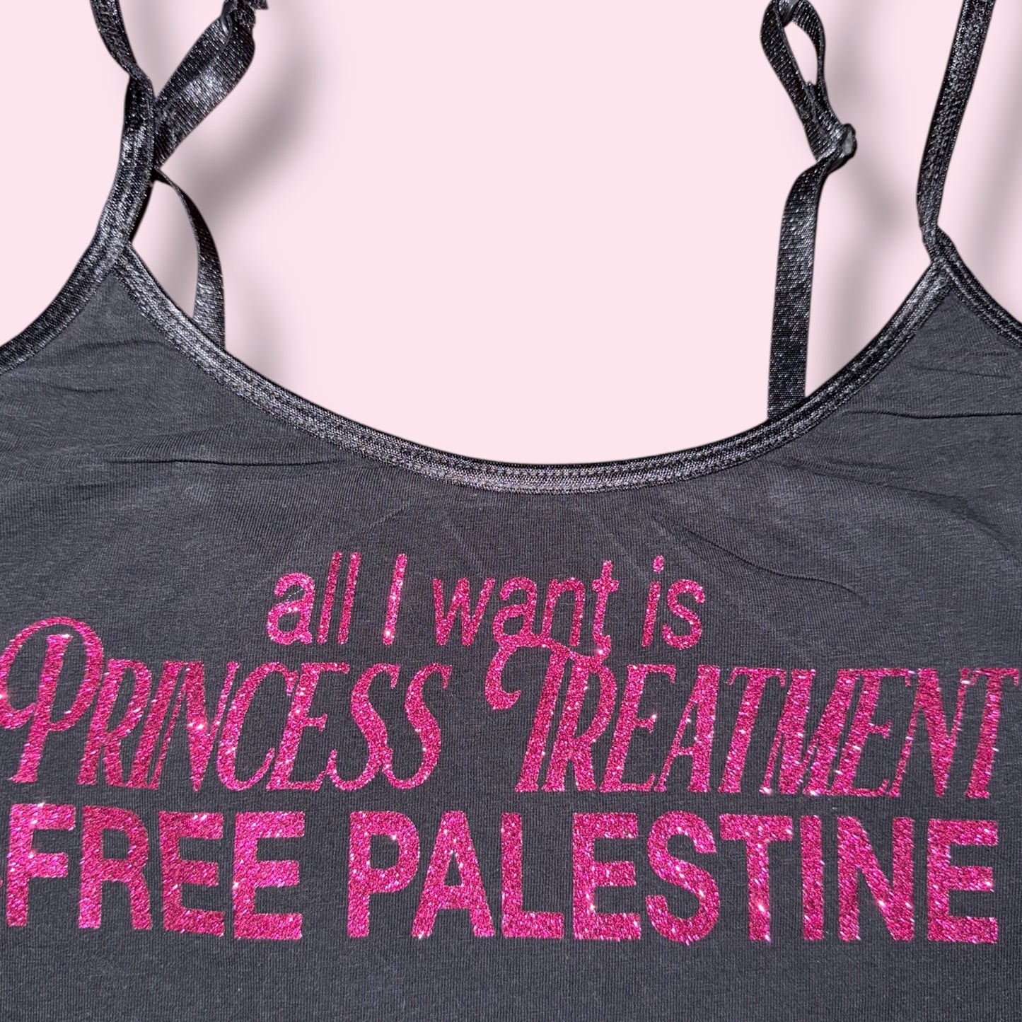 PRINCESS TREATMENT Vintage Second Hand Top schwarz