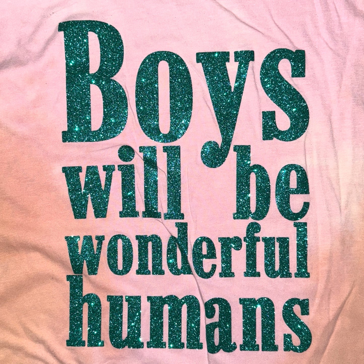 BOYS WILL BE WONDERFUL HUMANS Vintage Second-Hand Shirt batik