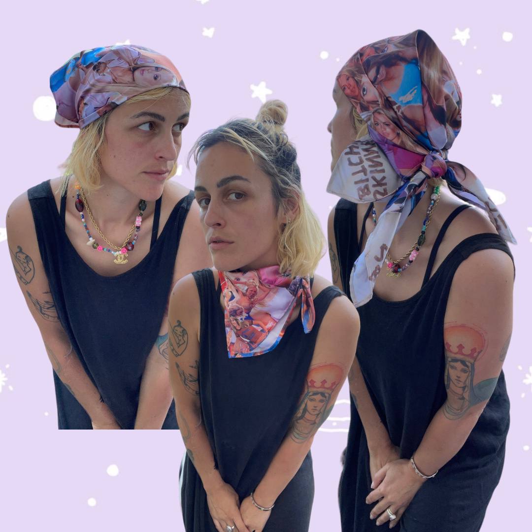 Paris Lindsay Britney satin Scarf Tuch