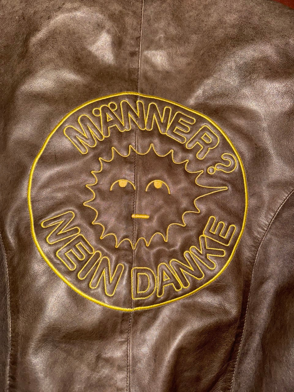MÄNNER? NEIN DANKE Second-Hand Lederjacke Braun