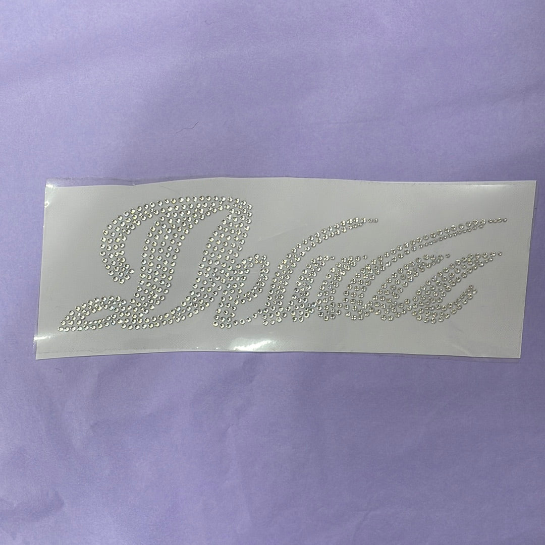 Delulu glitter print