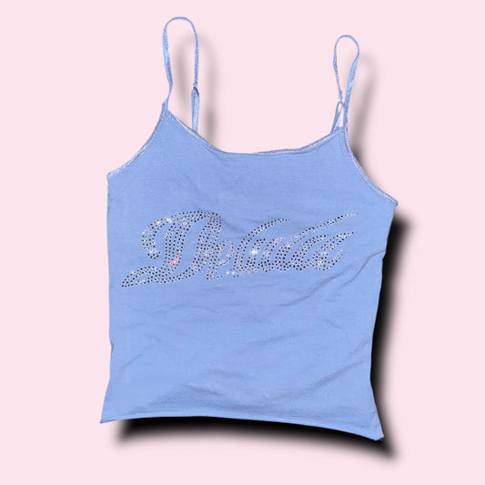 DELULU Vintage Second Hand Top hellblau