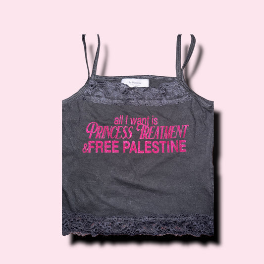 PRINCESS TREATMENT Vintage Second Hand Top schwarz