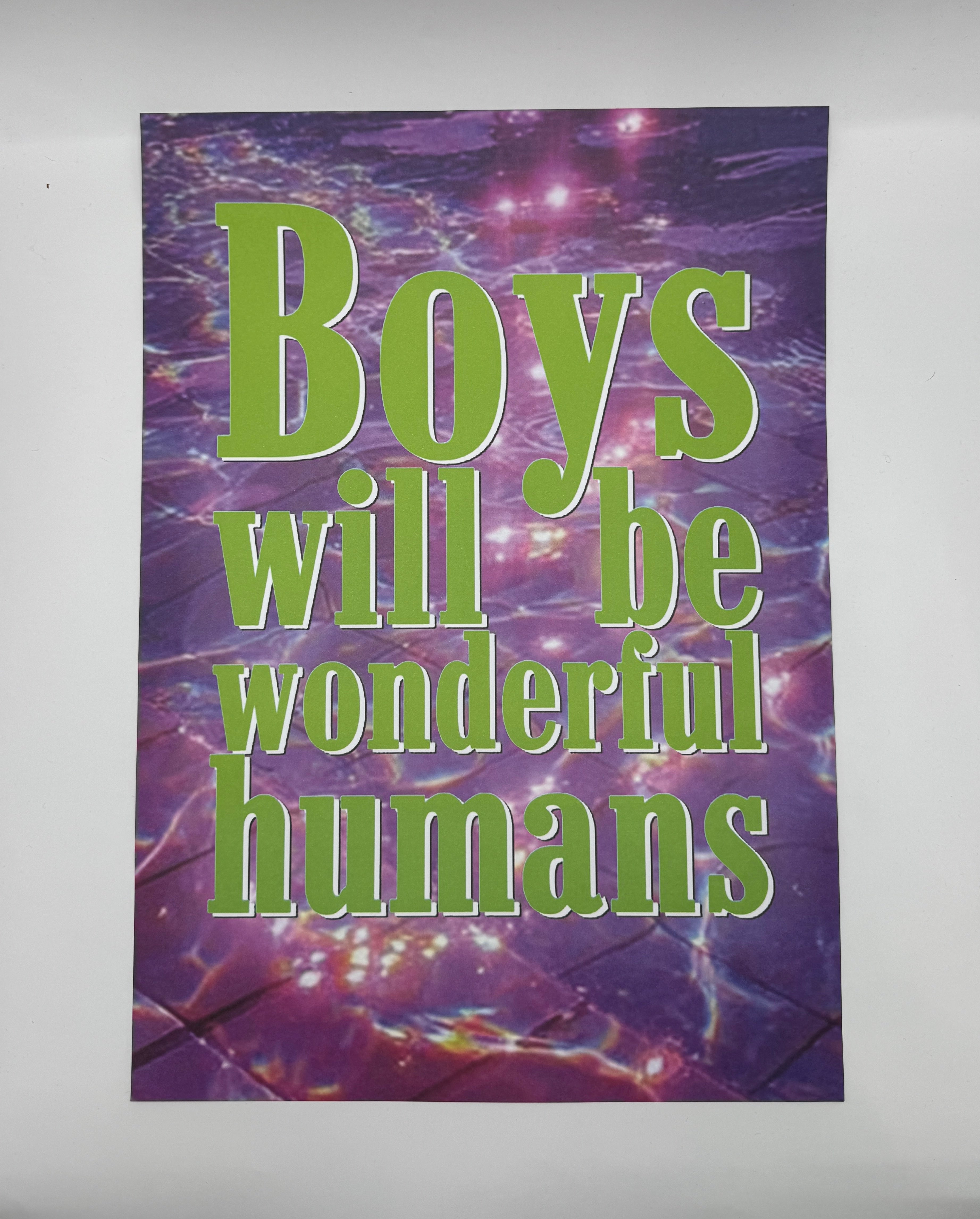BOYS WILL BE WONDERFUL HUMAS POSTER