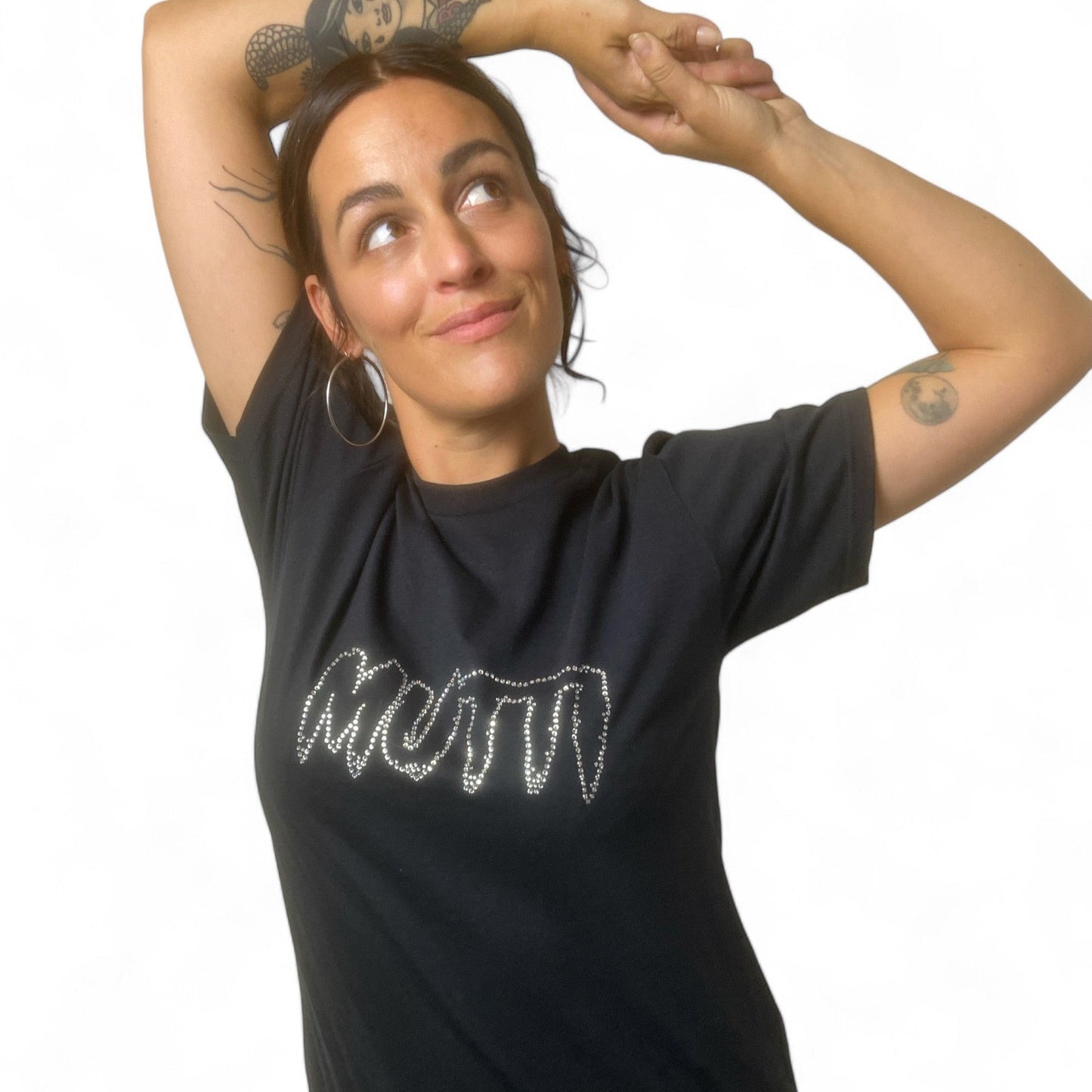 MUTTI tight shirt strass