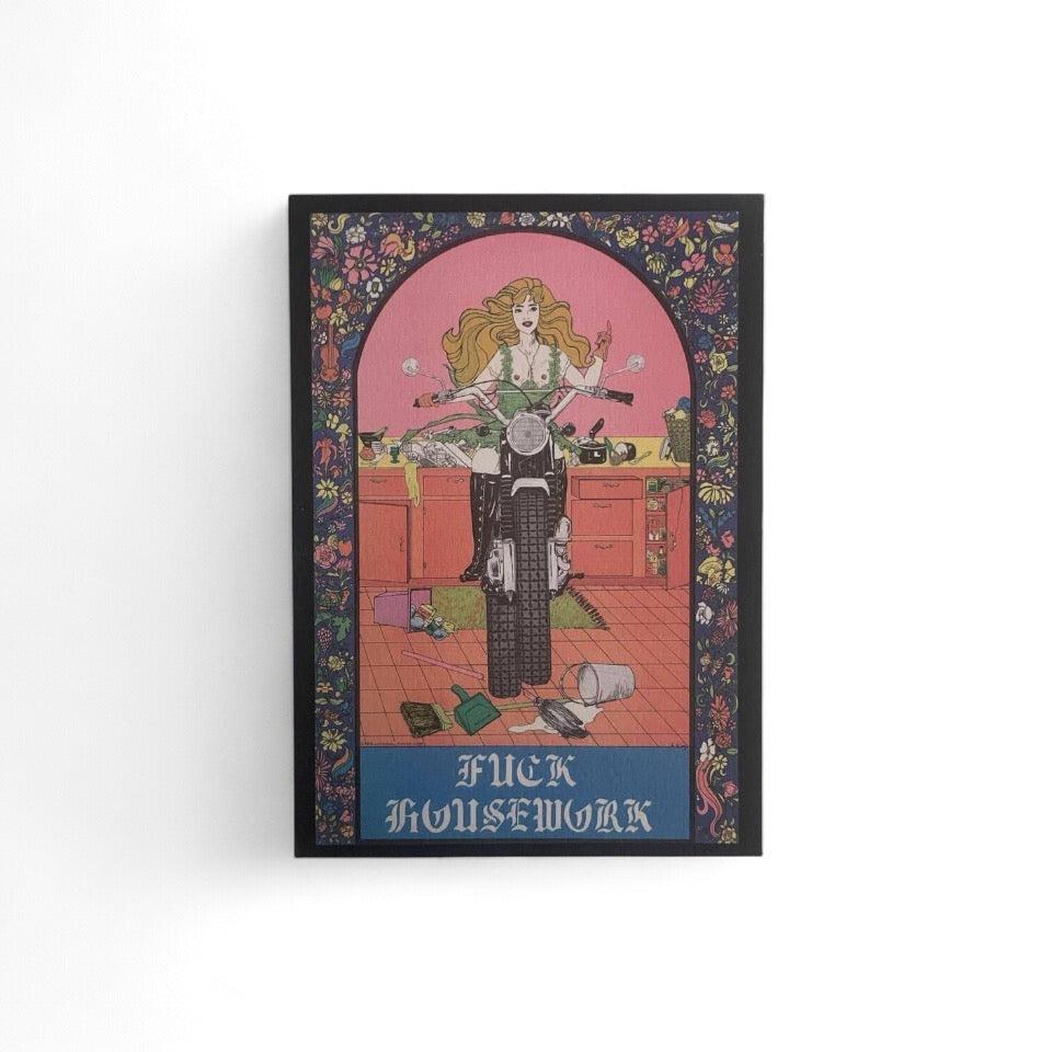 FCK HOUSEWORK postcard