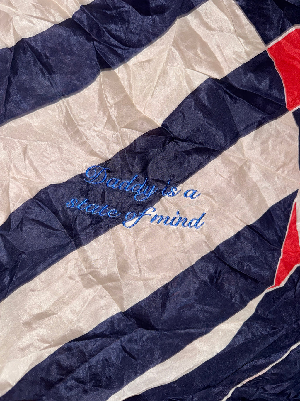 DADDY IS A STATE OF MIND besticktes Tuch Vintage