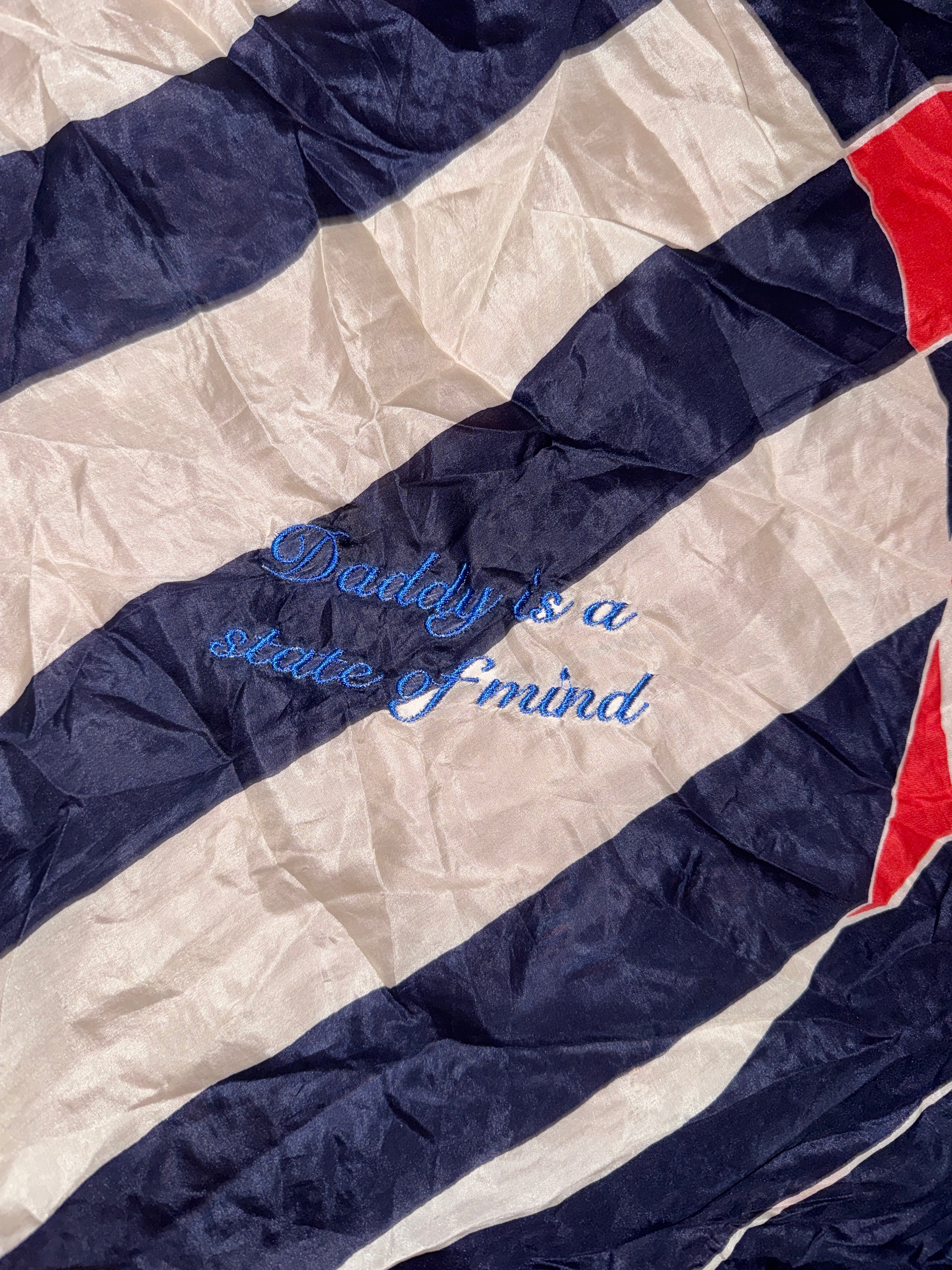 DADDY IS A STATE OF MIND besticktes Tuch Vintage