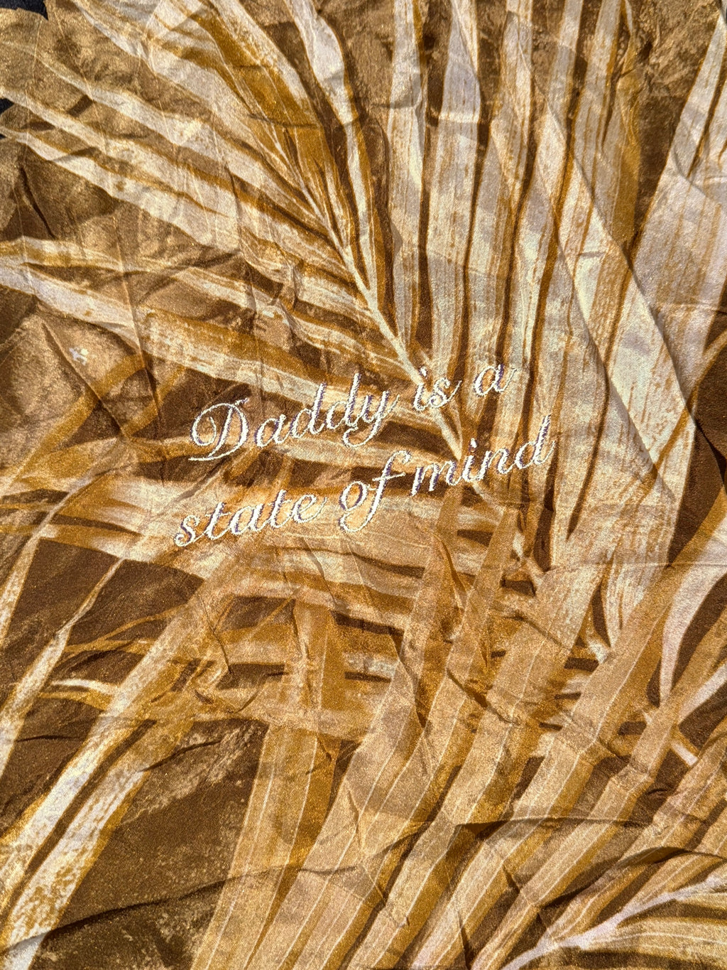 DADDY IS A STATE OF MIND besticktes Tuch Vintage