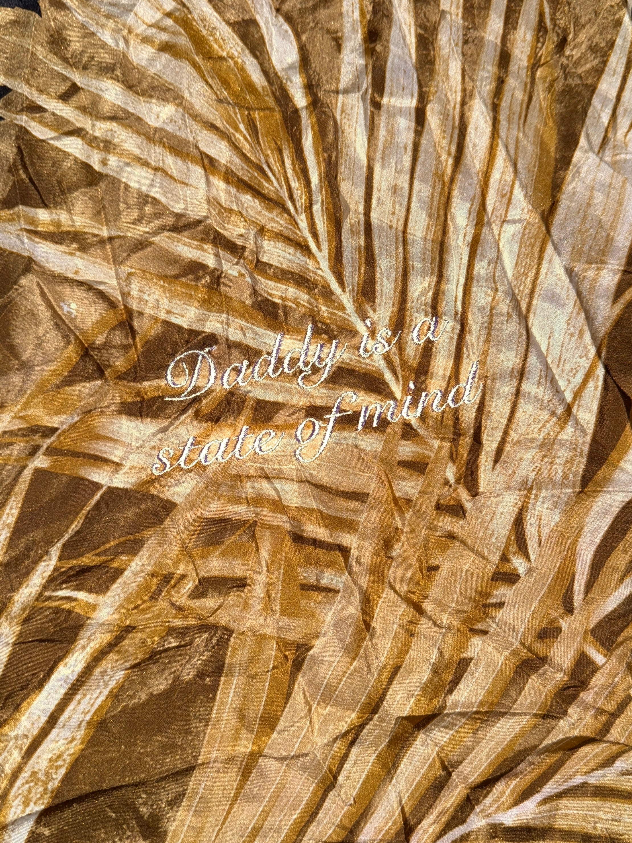 DADDY IS A STATE OF MIND besticktes Tuch Vintage