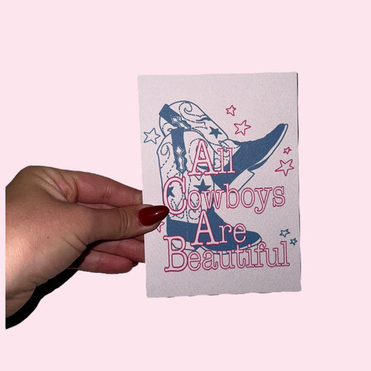 ALL COWBOYS ARE BEAUTIFUL postcard