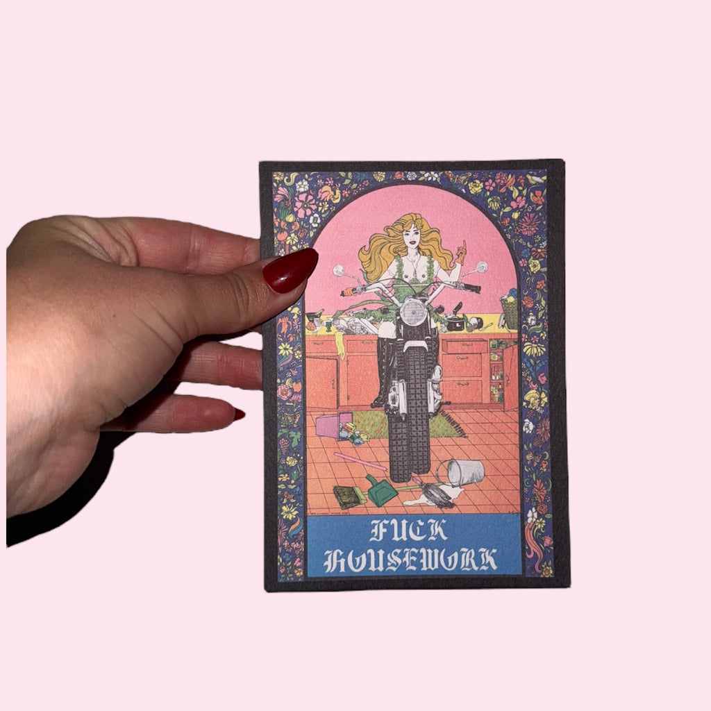 FCK HOUSEWORK postcard