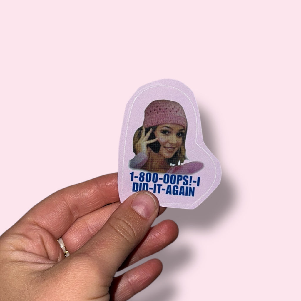 BRITNEY OOPS.. Vinyl Sticker