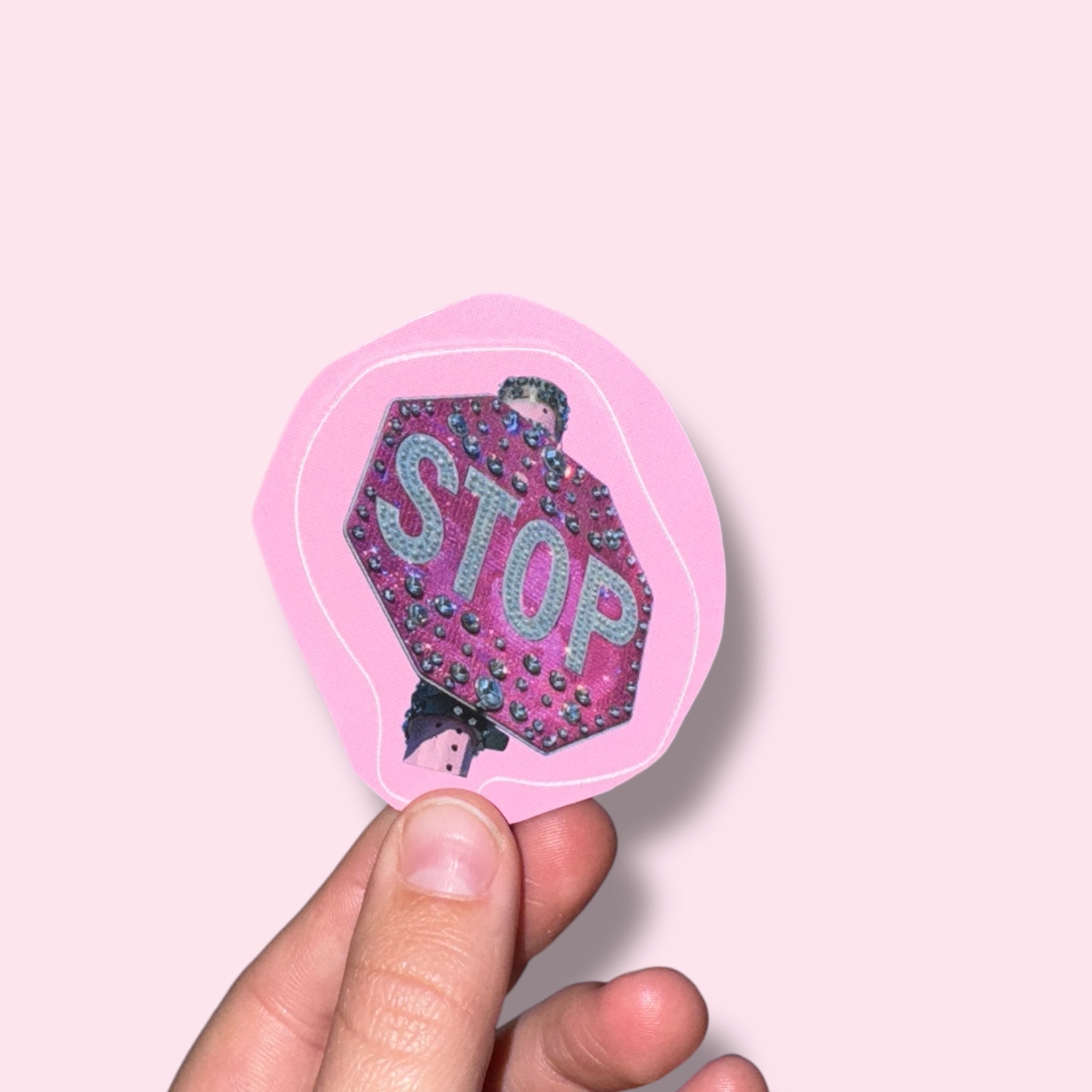 GLITTER STOP Vinyl Sticker
