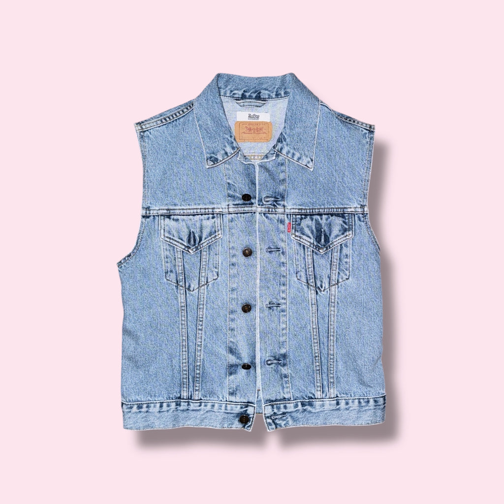 x vintage NORMALIZE BEING CONFUSED Jeansweste (limited)