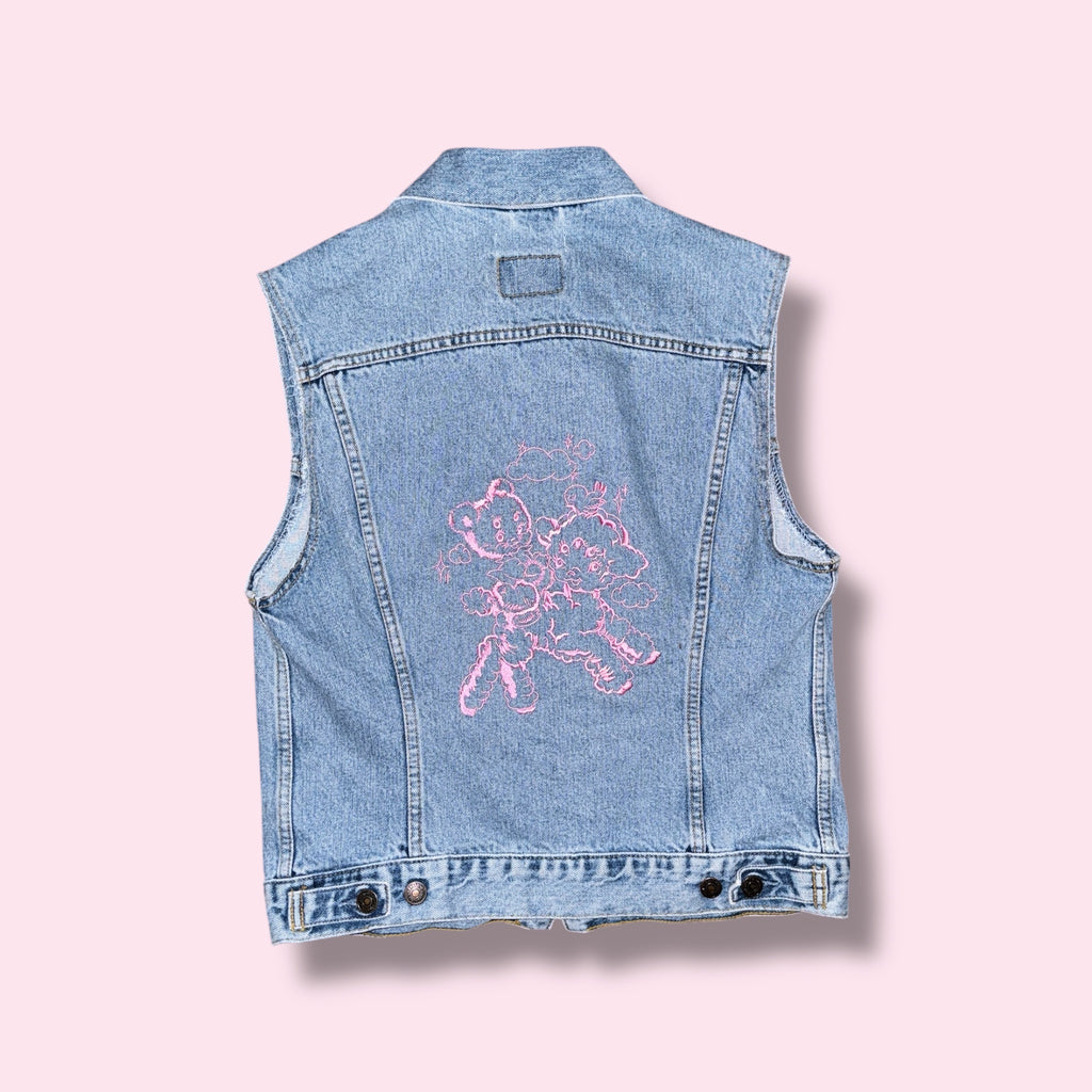 x vintage NORMALIZE BEING CONFUSED Jeansweste (limited)