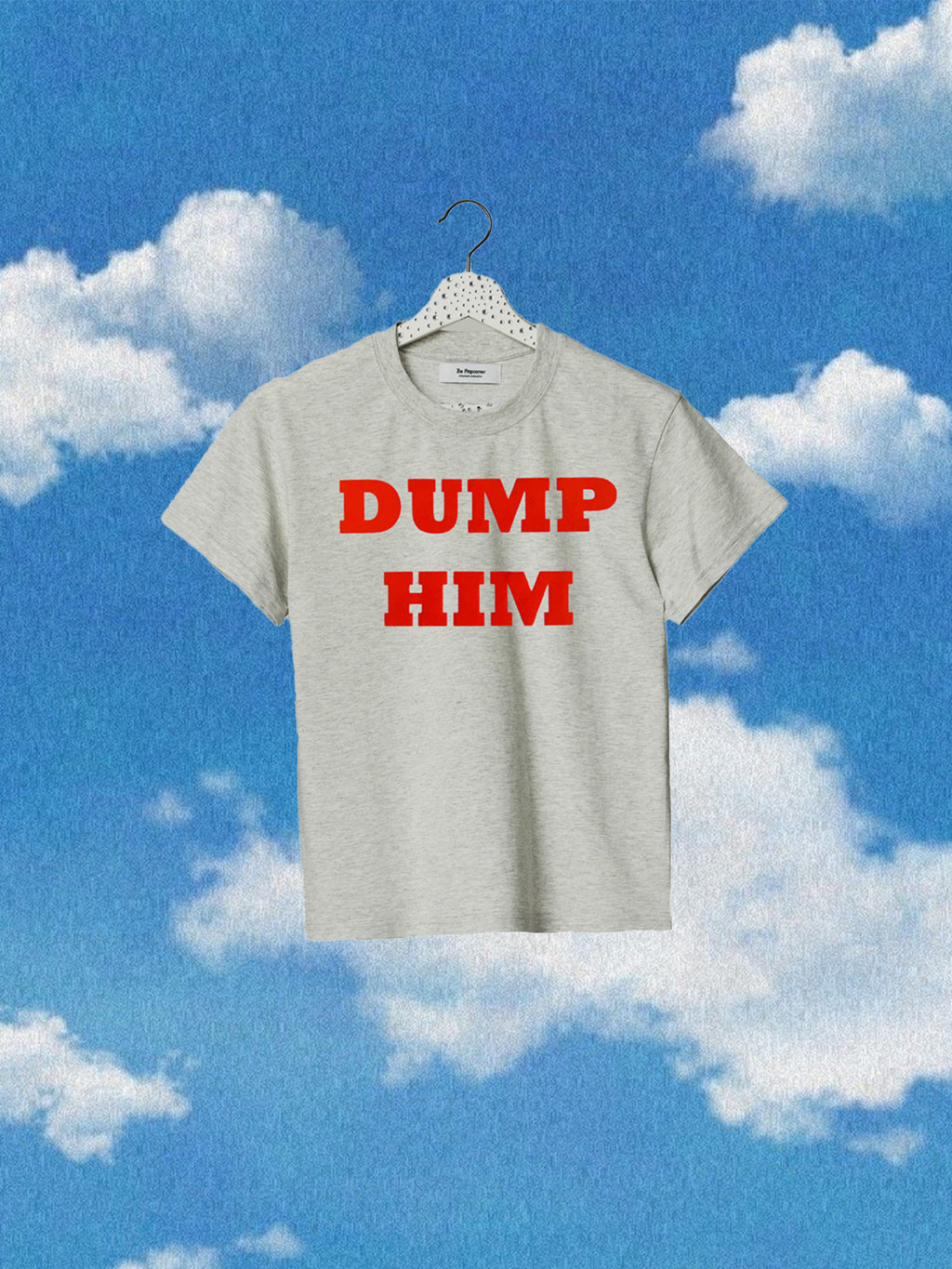 DUMP HIM Perfect Fit grey Premium Shirt