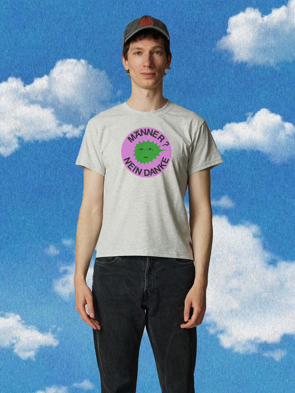 Männer Nein Danke! Perfect Fit grey Premium Shirt