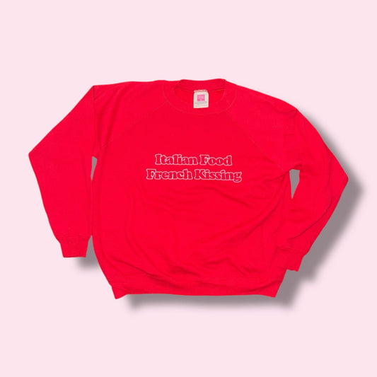 ITALIEN FOOD FRENCH KISSING Second Hand Sweater rot
