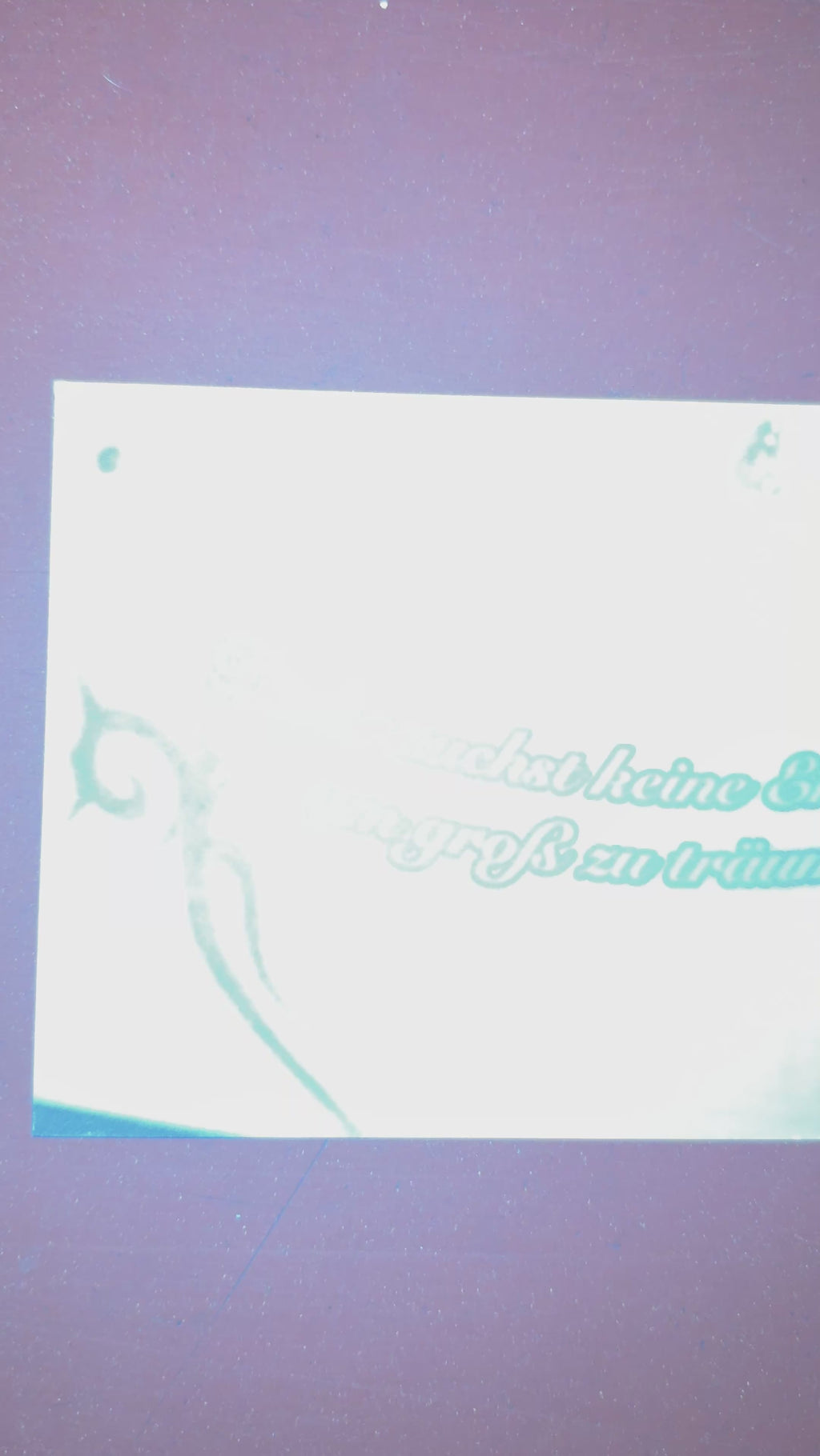 DU BRAUCHST KEINE ERLAUBNIS, UM GROSS ZU TRÄUMEN Tattoo Postcard