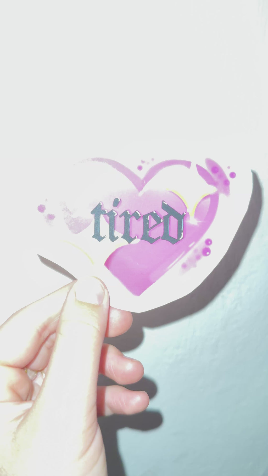 TIRED Vinyl Sticker