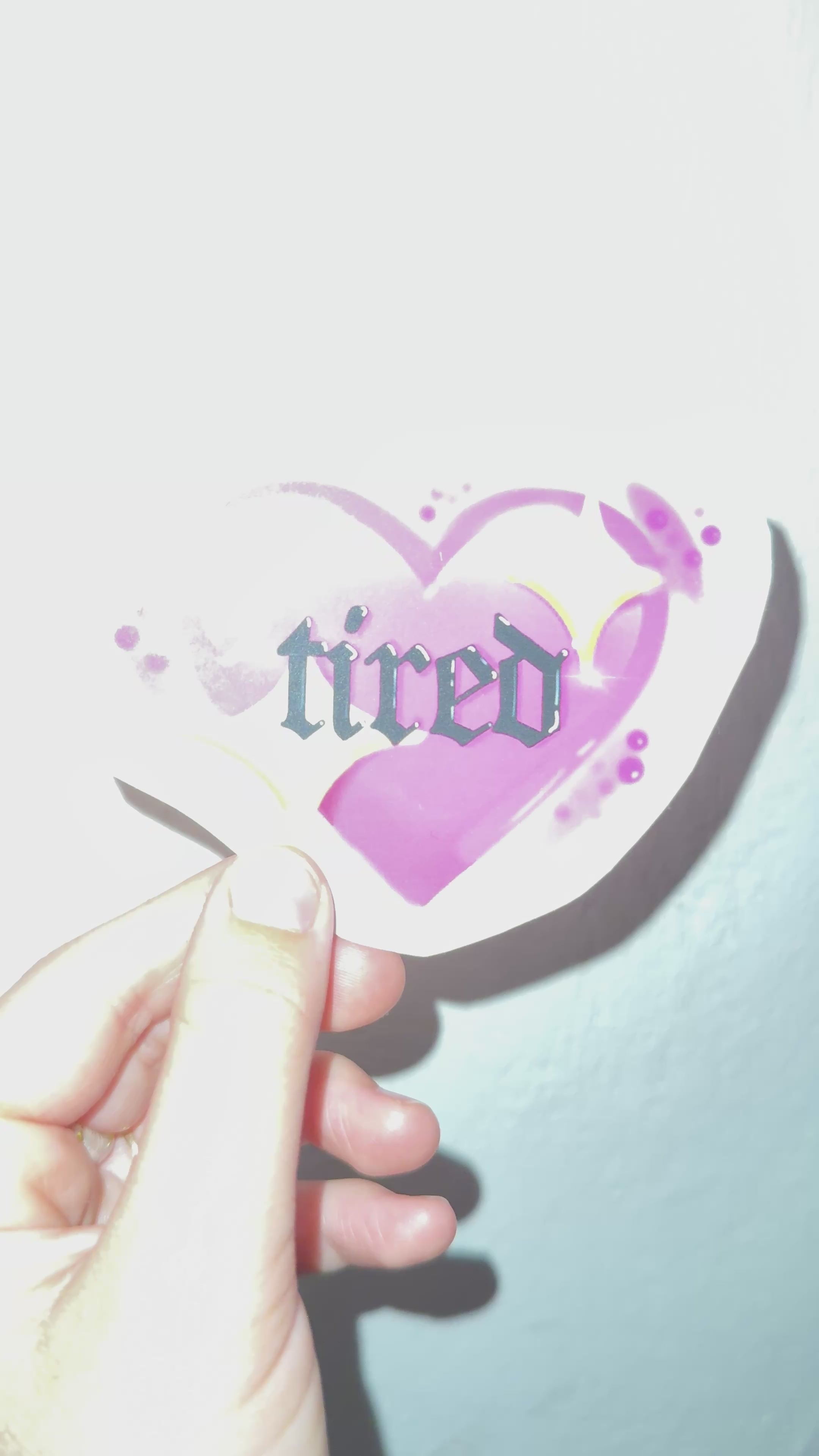 TIRED Vinyl Sticker